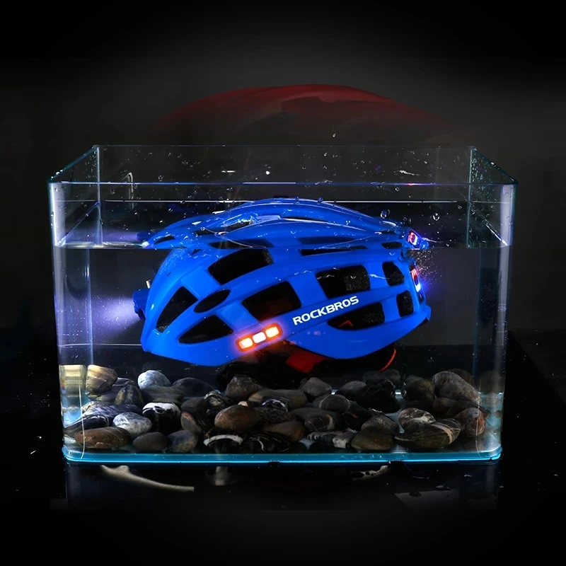 ROCKBROS Bicycle Helmet Cycling Helmet With LED Warning Light Ultralight Road Bike Helmet Electric Bicycle Helmet Sport Safe Hat