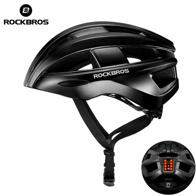 ROCKBROS Bicycle Helmet Cycling Helmet With LED Warning Light Ultralight Road Bike Helmet Electric Bicycle Helmet Sport Safe Hat