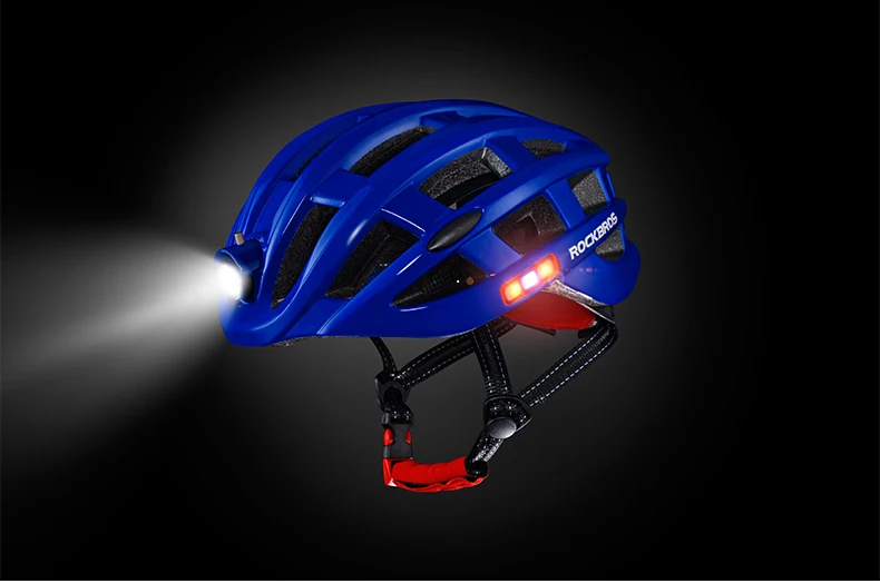 ROCKBROS Bicycle Helmet Cycling Helmet With LED Warning Light Ultralight Road Bike Helmet Electric Bicycle Helmet Sport Safe Hat