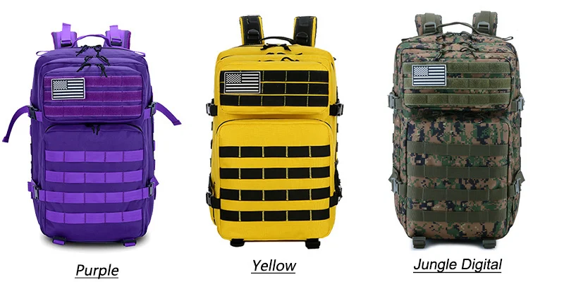 Tactical Backpacks Outdoor 45L Large Capacity Man 3 Days Molle Hking Bags For Outdoor Trekking Camping Backpack