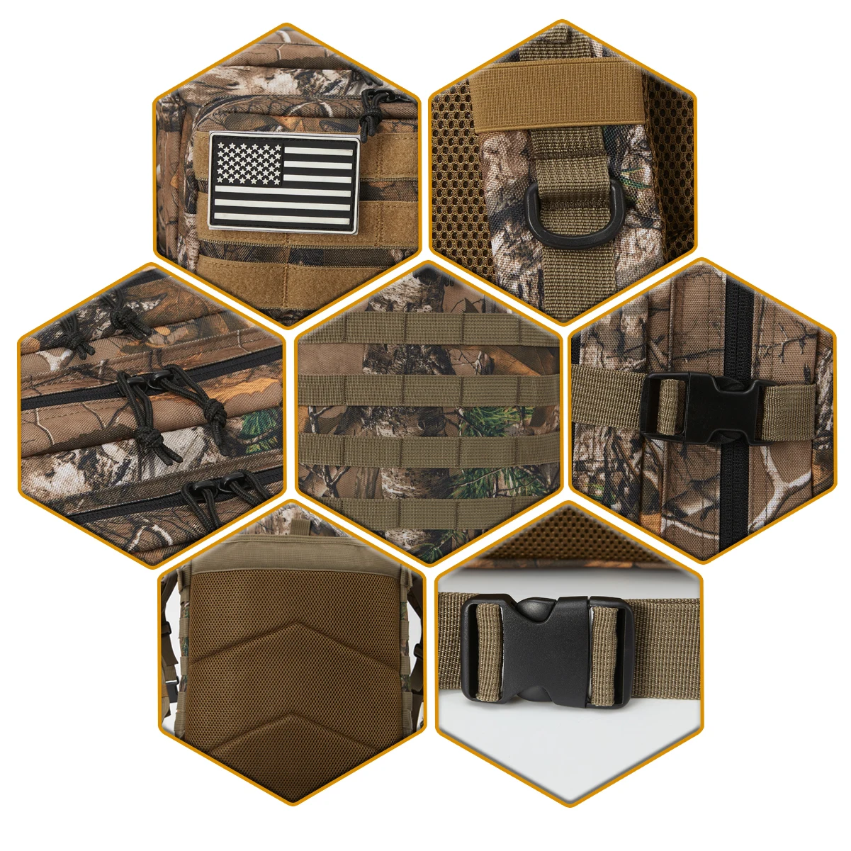 Tactical Backpacks Outdoor 45L Large Capacity Man 3 Days Molle Hking Bags For Outdoor Trekking Camping Backpack