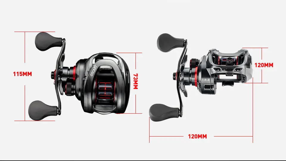 Saltwater Baitcasting Reel and Baitcaster 9BB 5.4:1 7.1:1 Bait Casting Multiplier Coil Fishing Reel With Spare Spool For Octopus