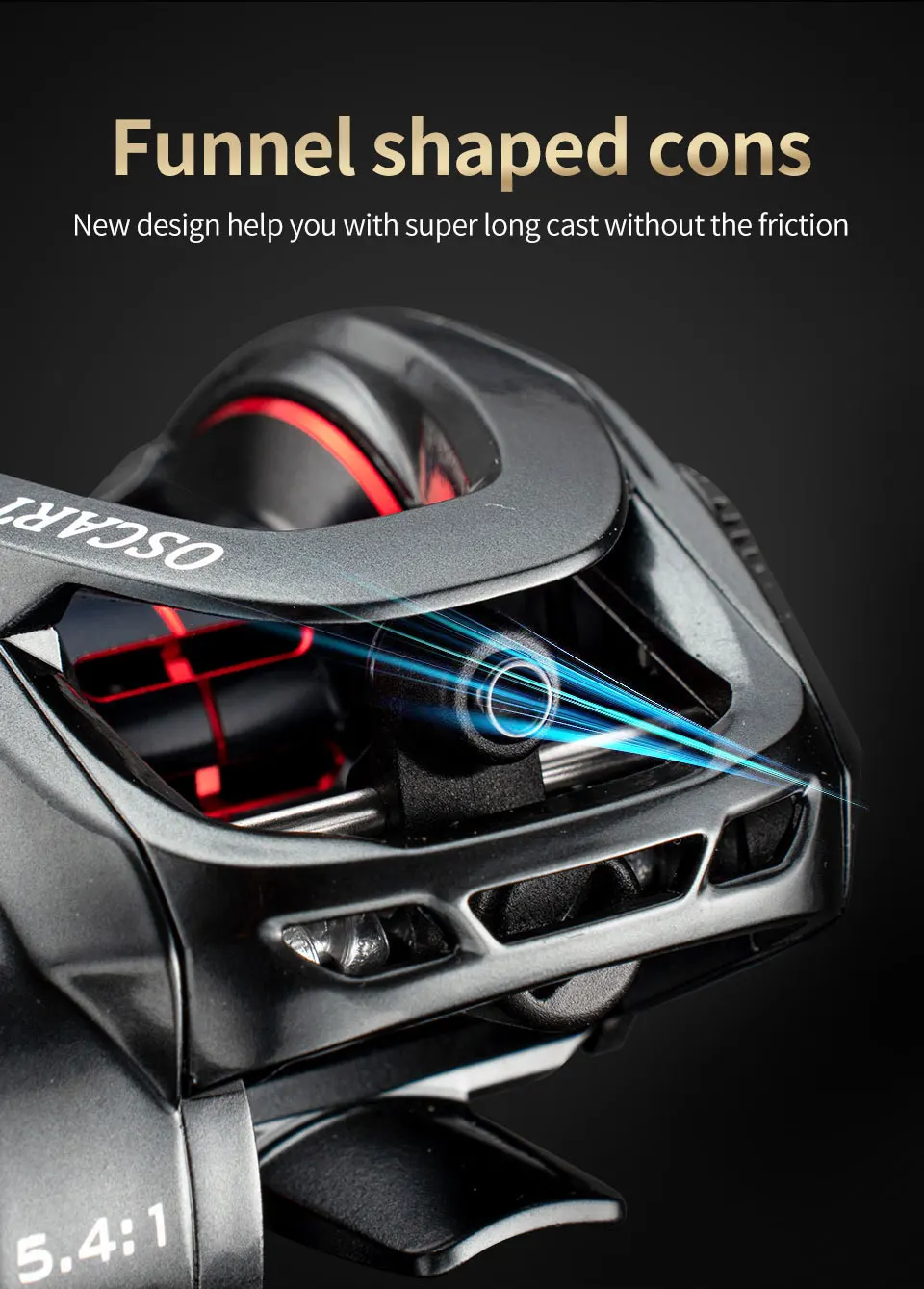 Saltwater Baitcasting Reel and Baitcaster 9BB 5.4:1 7.1:1 Bait Casting Multiplier Coil Fishing Reel With Spare Spool For Octopus