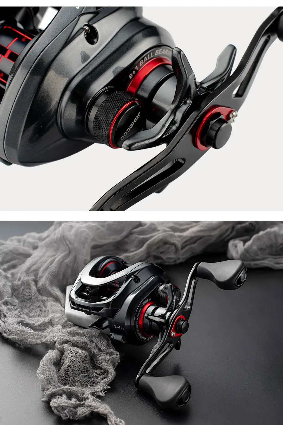 Saltwater Baitcasting Reel and Baitcaster 9BB 5.4:1 7.1:1 Bait Casting Multiplier Coil Fishing Reel With Spare Spool For Octopus