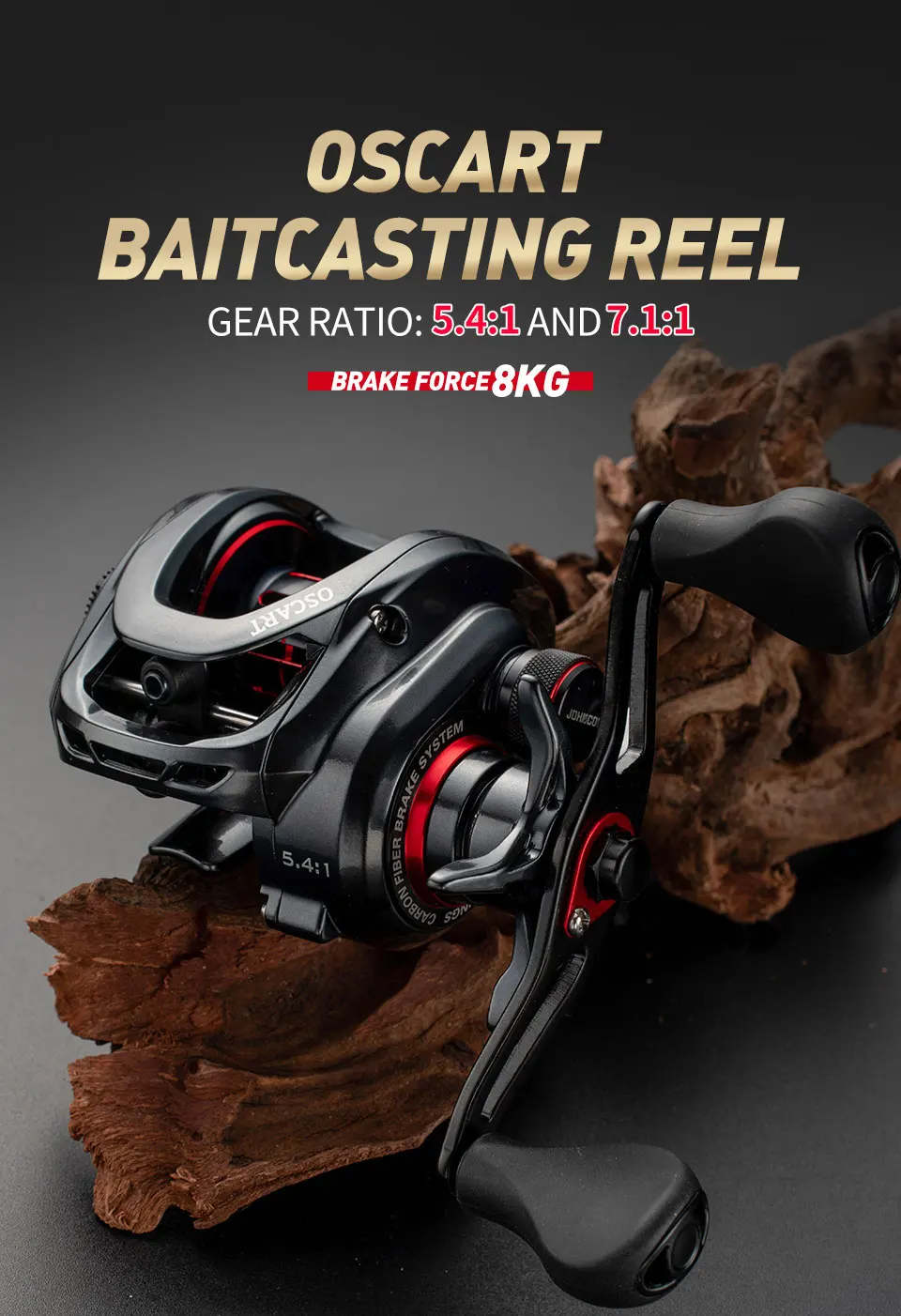 Saltwater Baitcasting Reel and Baitcaster 9BB 5.4:1 7.1:1 Bait Casting Multiplier Coil Fishing Reel With Spare Spool For Octopus