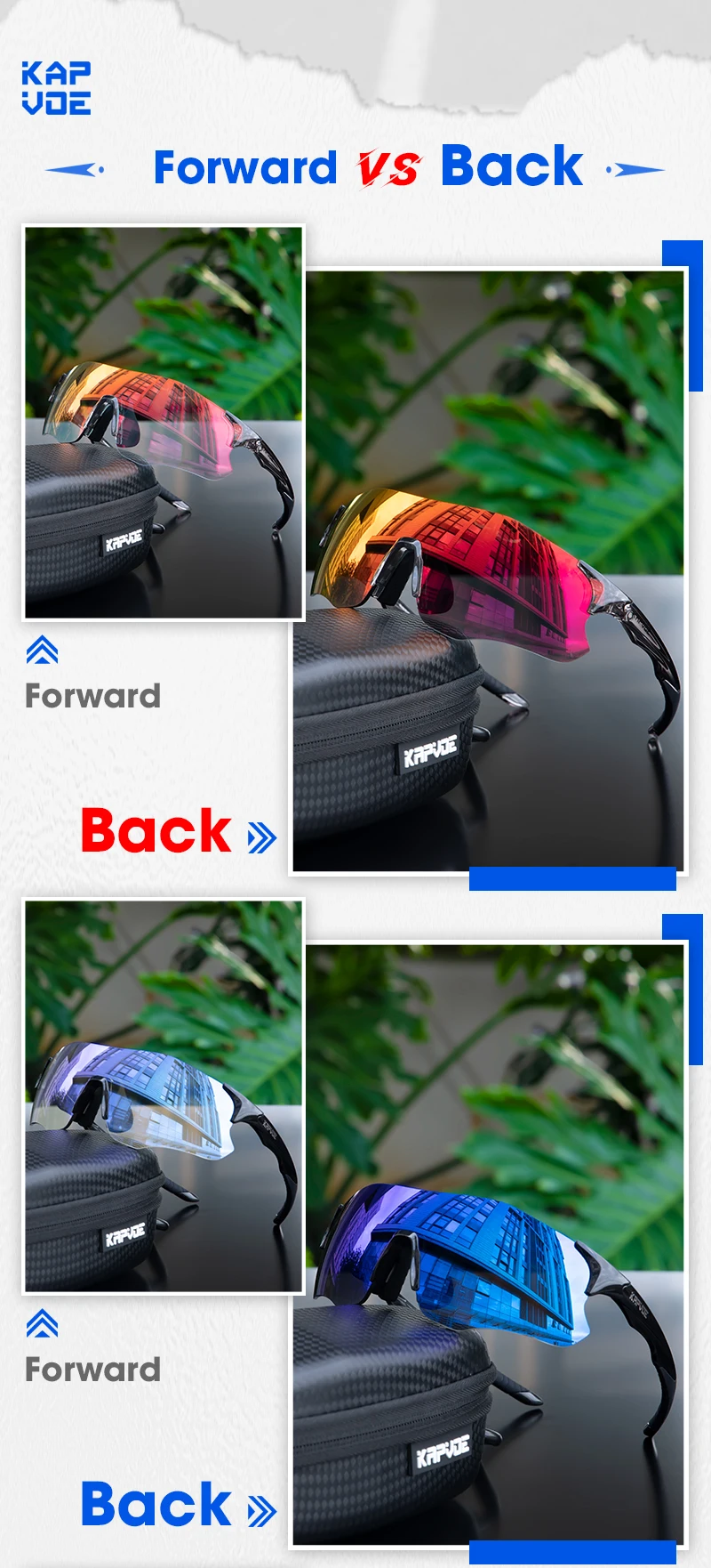 Kapvoe Purple Photochromic Running Sunglasses Outdoor Sports Bike Marathon Cycling Glasses Mountain Bicycle Goggles Eyewear
