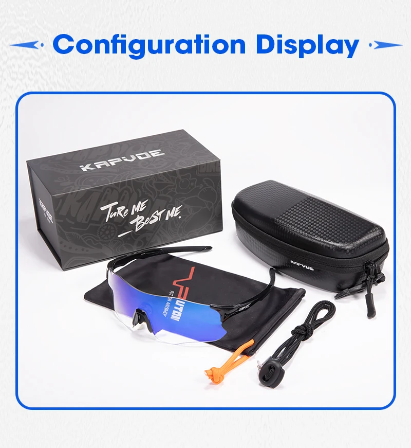 Kapvoe Purple Photochromic Running Sunglasses Outdoor Sports Bike Marathon Cycling Glasses Mountain Bicycle Goggles Eyewear