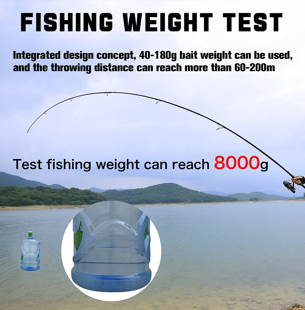 BIUTIFU BIGFISH Carp Surfcasting Fishing Rod 3.0/3.6/3.9/4.2/4.5m T800Carbon 3.5lb Shore Casting 40-200g Spinning Hard Rock Pole