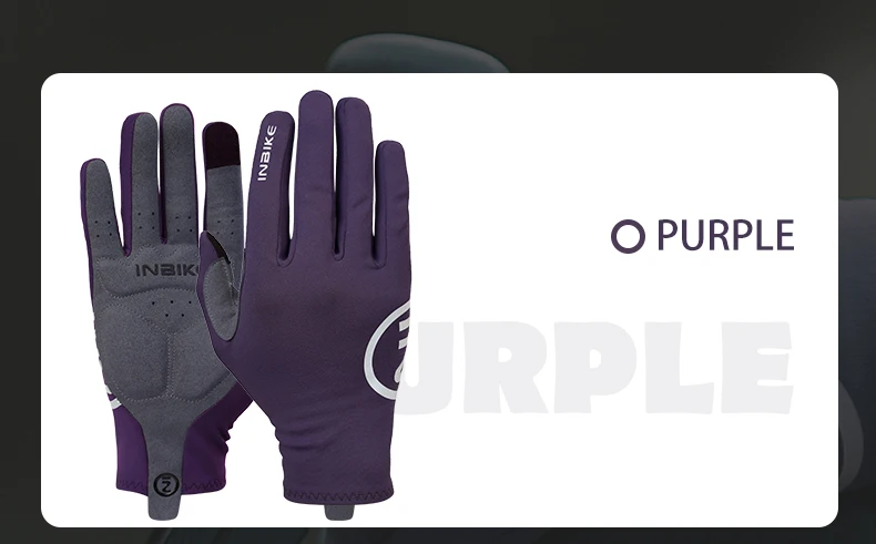 INBIKE 2024 Cycling Gloves Gel Padded for Men Autumn Winter Fleece Road Bike Gloves MTB Full Finger Touchscreen Bike Accessories
