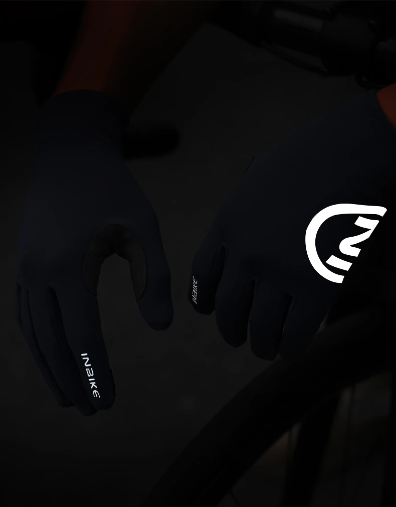 INBIKE 2024 Cycling Gloves Gel Padded for Men Autumn Winter Fleece Road Bike Gloves MTB Full Finger Touchscreen Bike Accessories
