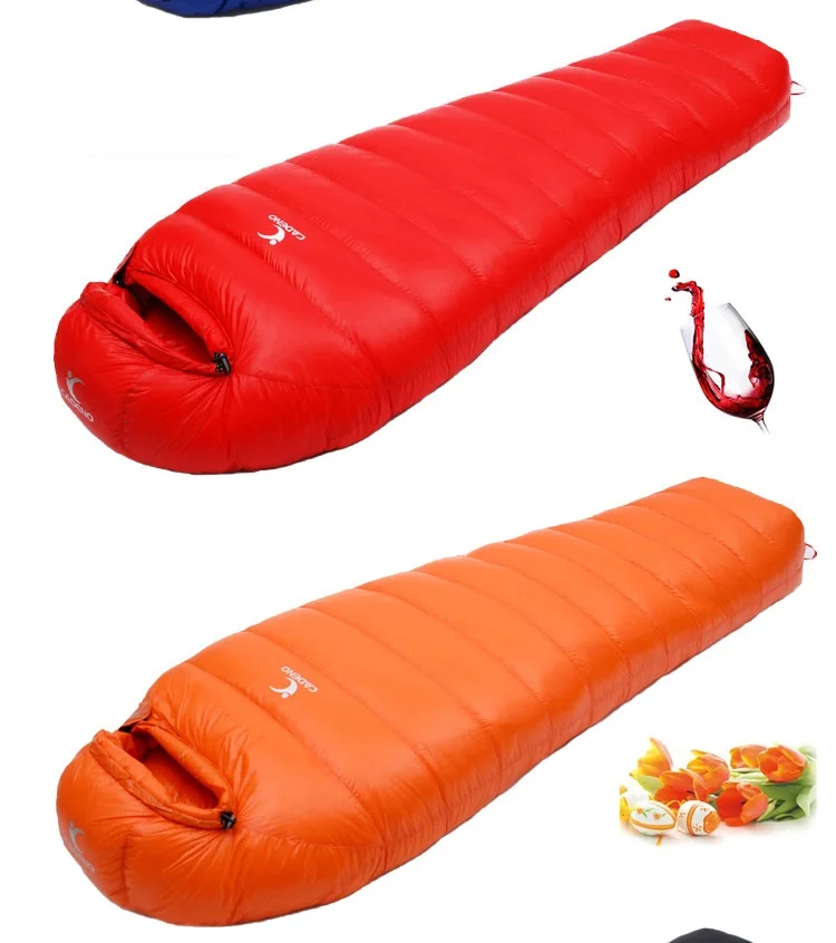 CADENO Newset Winter Autumn Mummies Ultra Light Down Sleeping Bag Outdoor Travel Camping Nylon White Duck 400g 1200g