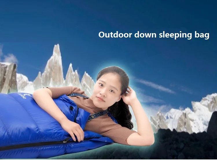 CADENO Newset Winter Autumn Mummies Ultra Light Down Sleeping Bag Outdoor Travel Camping Nylon White Duck 400g 1200g