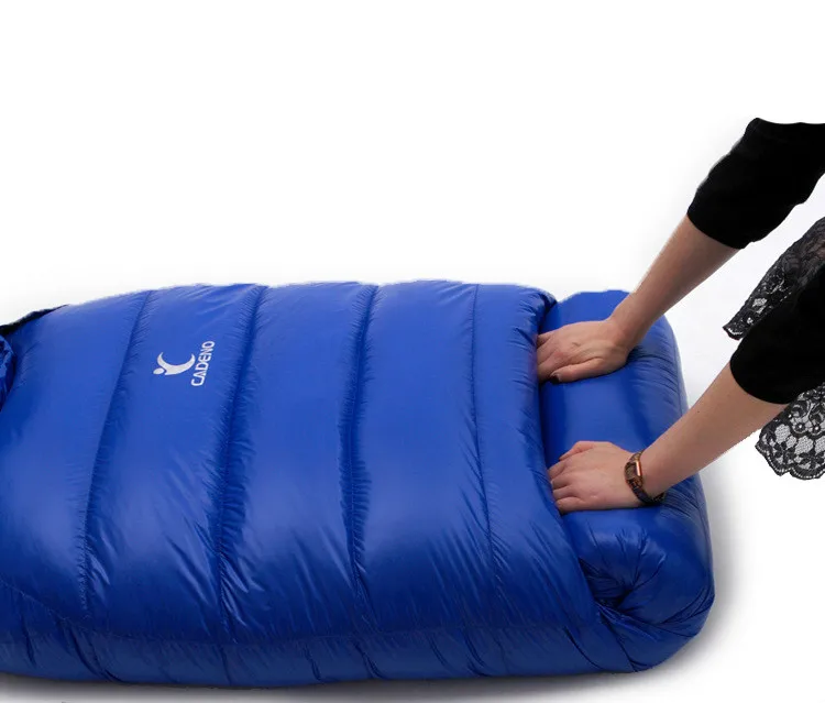 CADENO Newset Winter Autumn Mummies Ultra Light Down Sleeping Bag Outdoor Travel Camping Nylon White Duck 400g 1200g