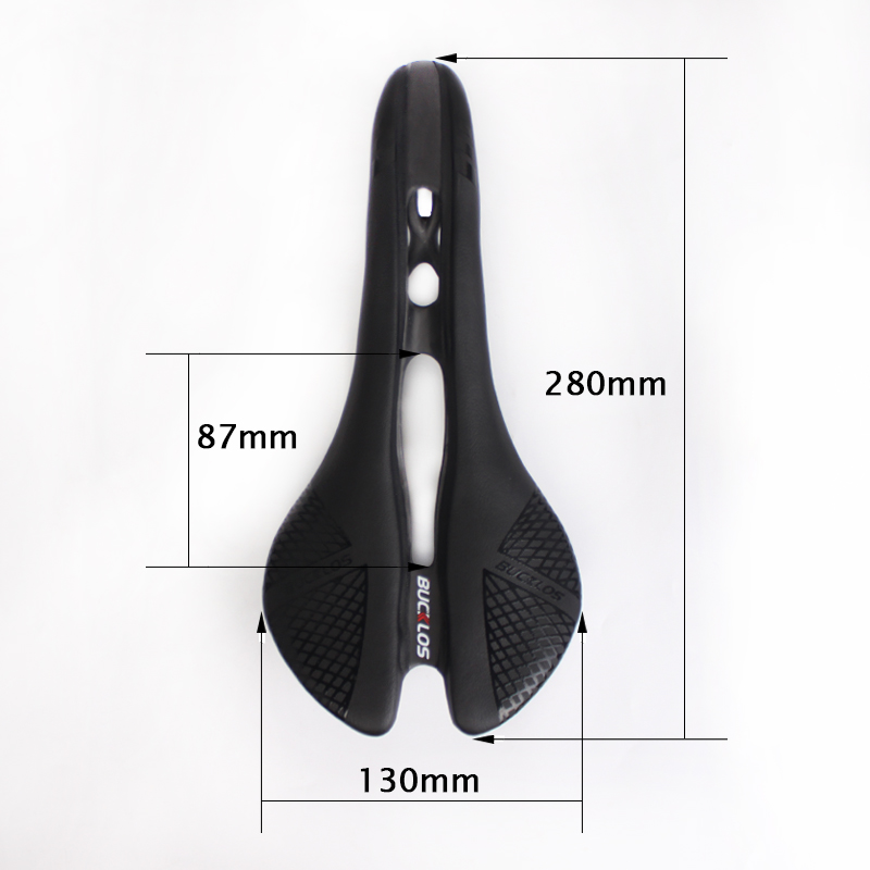 BUCKLOS 280*130mm Bicycle Saddle Lightweight Carbon Bike Seat Cushion 117g Ultralight Mtb Seat Hollow Road Bike Saddle