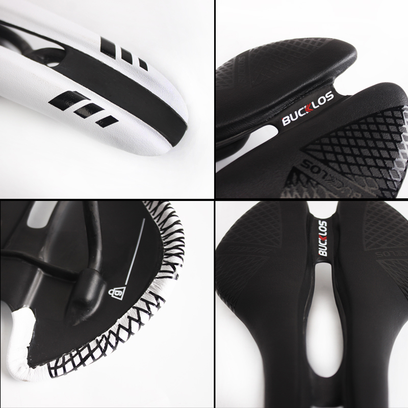 BUCKLOS 280*130mm Bicycle Saddle Lightweight Carbon Bike Seat Cushion 117g Ultralight Mtb Seat Hollow Road Bike Saddle