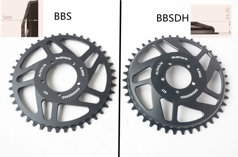 BAFANG 36T/38T/40T/42T/44T/46T/48T/52T Chain Wheel for BBS/BBSHD Mid-drive Motor CNC Chainring Sprocket Electric Bicycle Parts