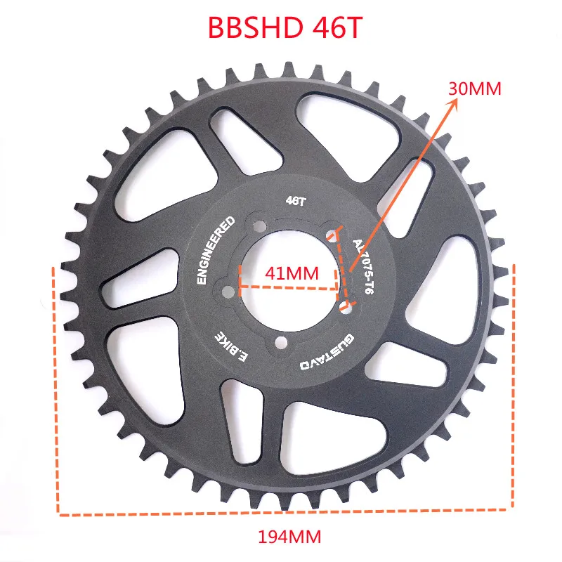BAFANG 36T/38T/40T/42T/44T/46T/48T/52T Chain Wheel for BBS/BBSHD Mid-drive Motor CNC Chainring Sprocket Electric Bicycle Parts