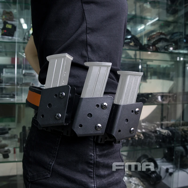 FMA IPSC USPSA IDPA Hunting Open Class Magazine Pouch Fit 9mm Competition Speed Pistol Mag Case Airsoft 3PCS Belt Holder