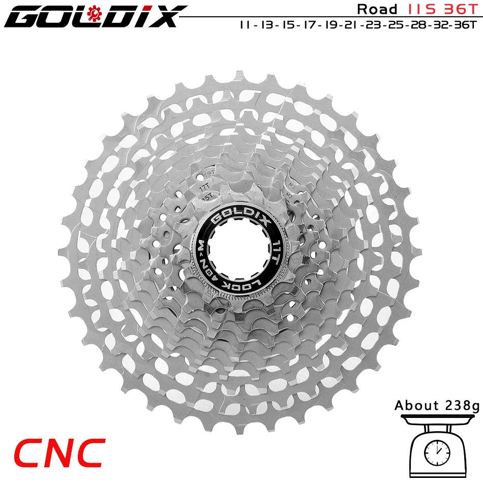 GOLDIX Ultralight Road Cassette 11S/12Speed Bicycle Freewheel 28T/32T/34T36T CNC Hollow Out Flywheel HyperGlide System