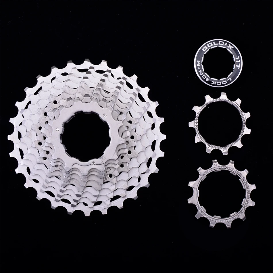GOLDIX Ultralight Road Cassette 11S/12Speed Bicycle Freewheel 28T/32T/34T36T CNC Hollow Out Flywheel HyperGlide System