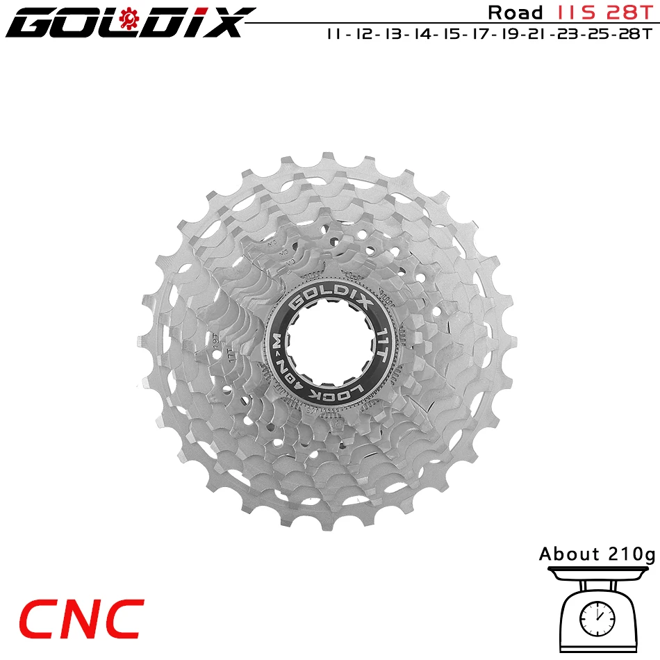 GOLDIX Ultralight Road Cassette 11S/12Speed Bicycle Freewheel 28T/32T/34T36T CNC Hollow Out Flywheel HyperGlide System