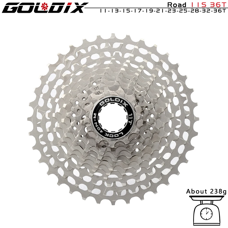 GOLDIX Ultralight Road Cassette 11S/12Speed Bicycle Freewheel 28T/32T/34T36T CNC Hollow Out Flywheel HyperGlide System