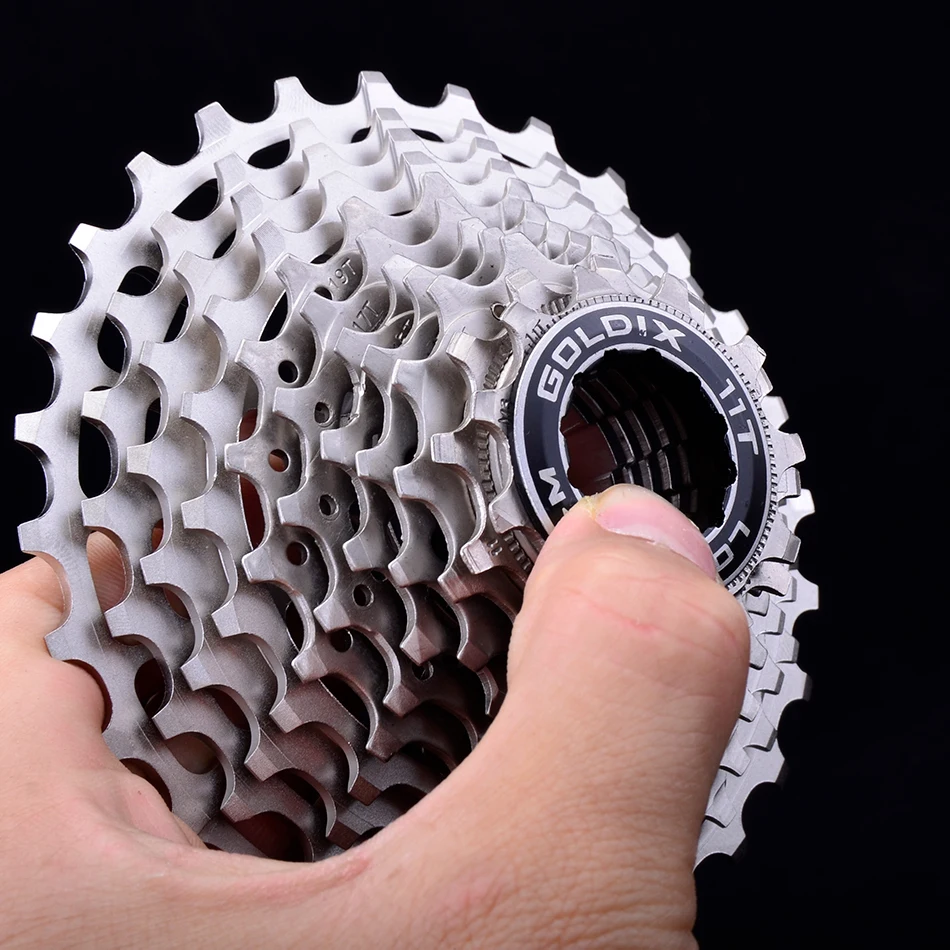 GOLDIX Ultralight Road Cassette 11S/12Speed Bicycle Freewheel 28T/32T/34T36T CNC Hollow Out Flywheel HyperGlide System
