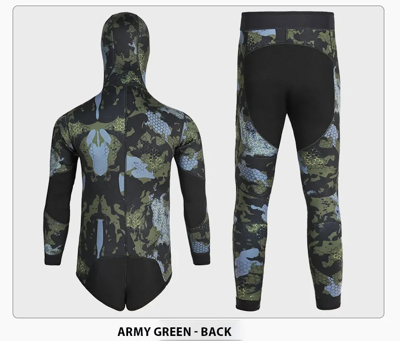 3mm Men Spearfishing Wetsuit Camouflage Neoprene One-piece Diving Suit For Scuba Free Diving Jumpsuit Cold Water Swimsuit