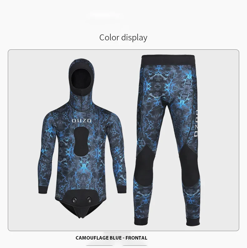 3mm Men Spearfishing Wetsuit Camouflage Neoprene One-piece Diving Suit For Scuba Free Diving Jumpsuit Cold Water Swimsuit