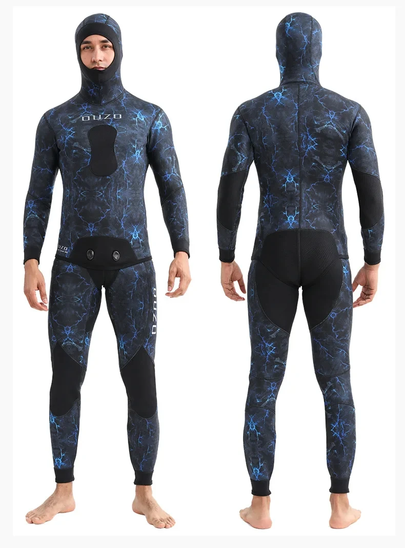 3mm Men Spearfishing Wetsuit Camouflage Neoprene One-piece Diving Suit For Scuba Free Diving Jumpsuit Cold Water Swimsuit