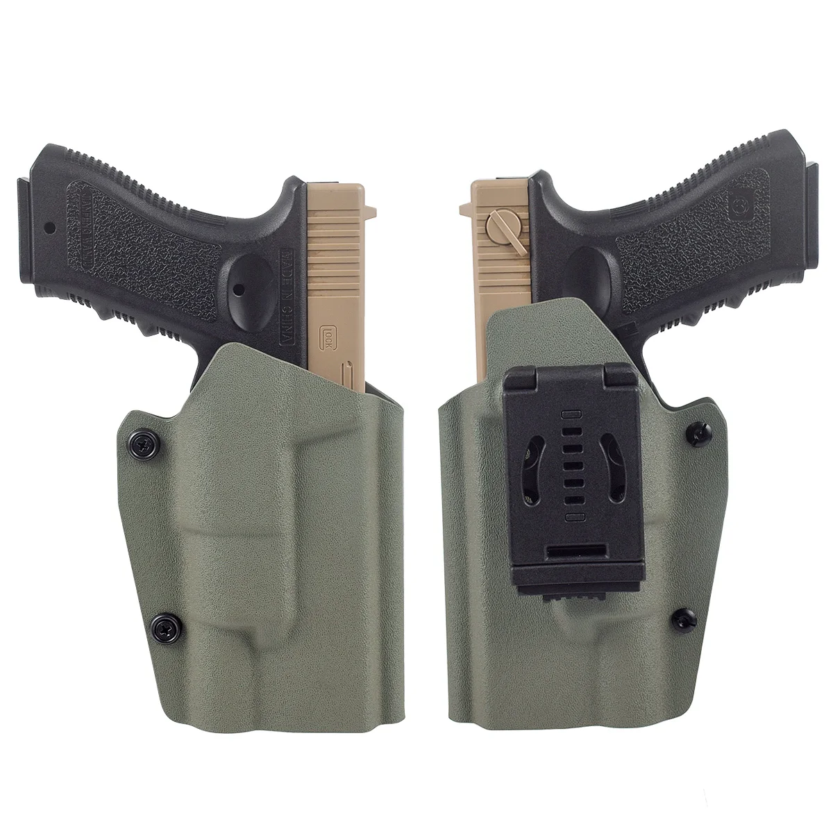 G17 G19 Kydex Holster Waist OWB Quick Release Pistol Light Holsters Mounted Surefire X300U X300 X300V For Glock 17 19