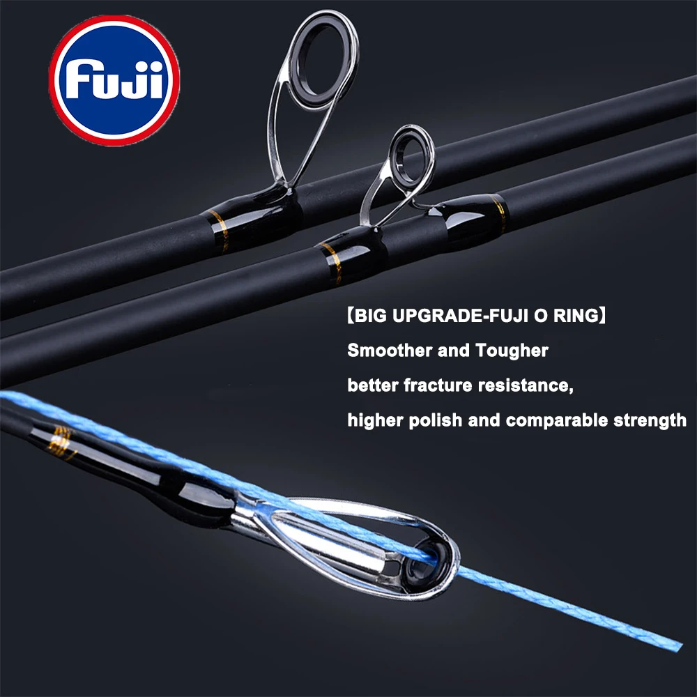 Japan FUJI Guide Ring Fishing Rods 2.1m-3.6m Portable Carbon  Spinning Casting Fishing Travel Rod M MH ML FAST Rod With Tube Bag