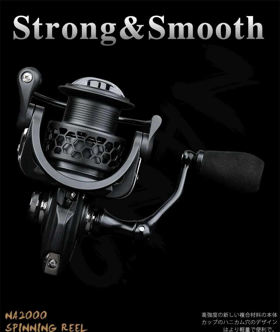 TSURINOYA Long Casting Spinning Fishing Reel NA 2000 3000 4000 5000 12kg Max Drag 5.2:1 Pike Bass Carp Reel Tackle