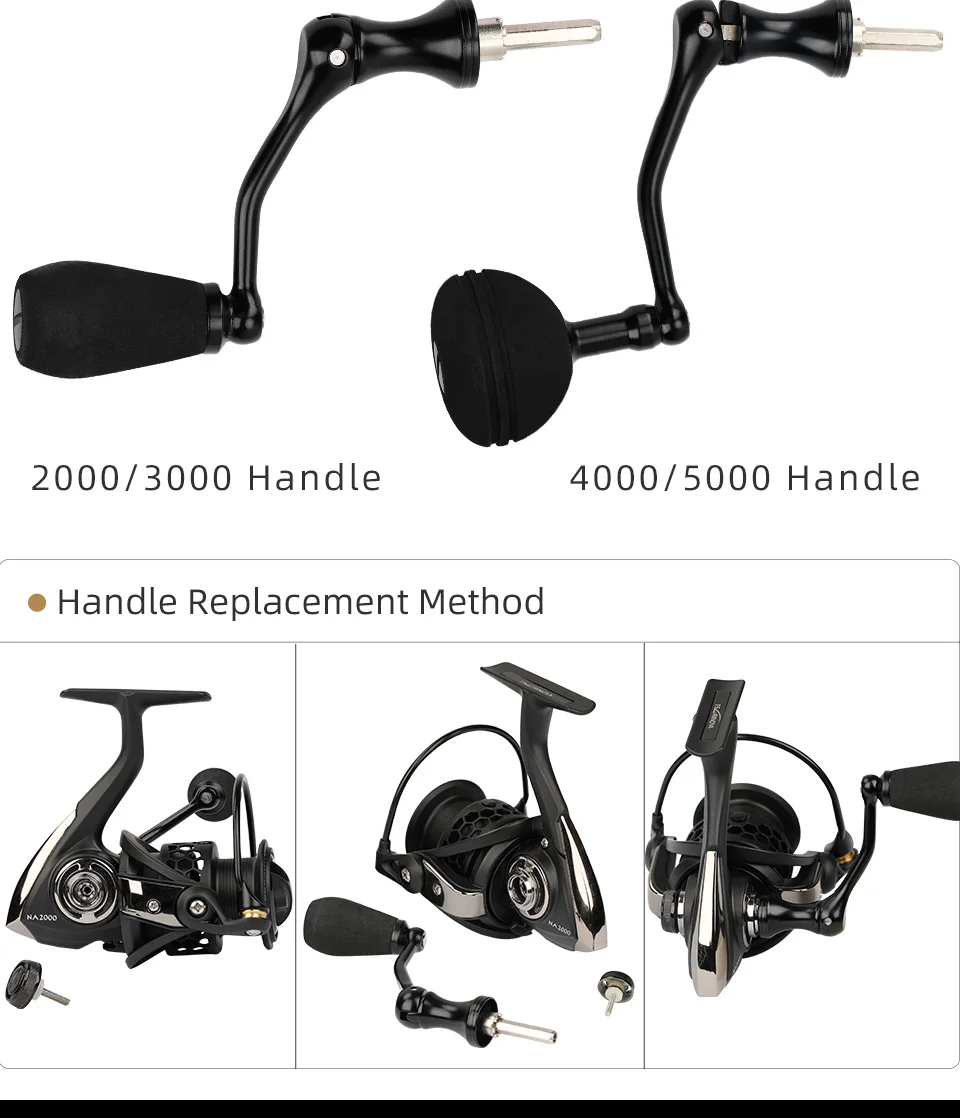 TSURINOYA Long Casting Spinning Fishing Reel NA 2000 3000 4000 5000 12kg Max Drag 5.2:1 Pike Bass Carp Reel Tackle
