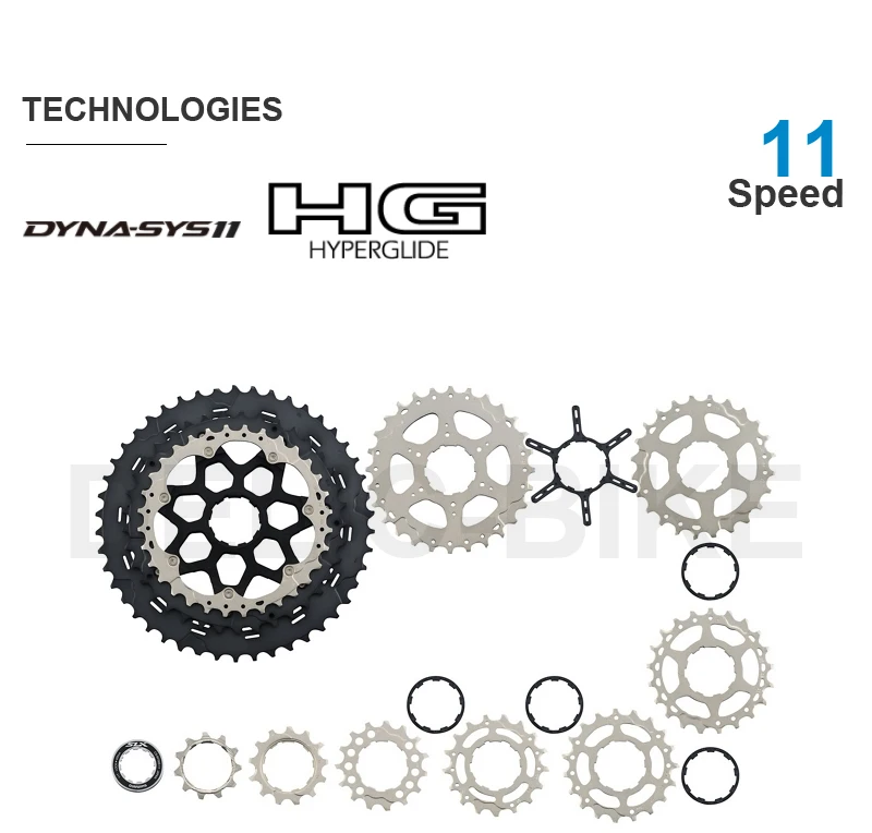 Shimano SLX M7000 11v Cassette Sprocket 11 Speed CS-M7000-11 - HYPERGLIDE -for MTB Bike Original Parts