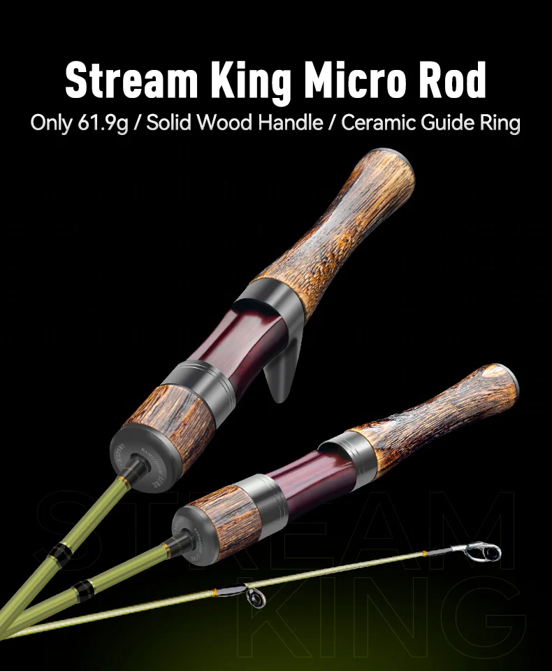 Kingdom STREAM KING Ultralight Travel Rod 1.45m 1.65m 1.39m 1.53m 1.82m MF Action UL L Power Spinning Casting Fishing Rods