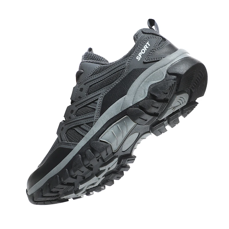 HIKEUP Men‘s Outdoor Hiking Shoes Spring New Breathable Comfortable Anti-collision Toe Cap Style Couple's Mountaineering Shoes