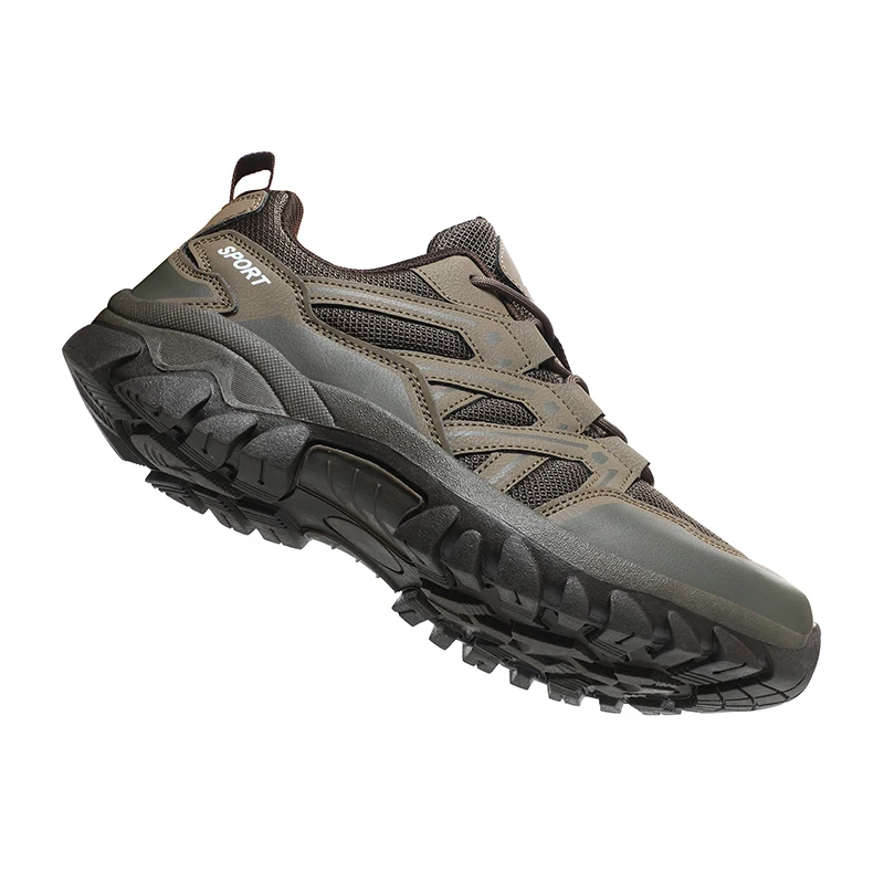 HIKEUP Men‘s Outdoor Hiking Shoes Spring New Breathable Comfortable Anti-collision Toe Cap Style Couple's Mountaineering Shoes