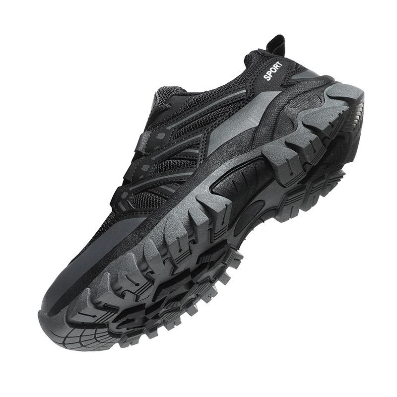 HIKEUP Men‘s Outdoor Hiking Shoes Spring New Breathable Comfortable Anti-collision Toe Cap Style Couple's Mountaineering Shoes