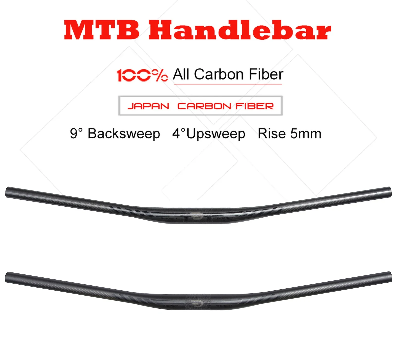 MTB Bicycle Carbon Handlebar,With Pair of Grip,Ultralight Bike Handle Accessories,Mountain Road Cycling,Bicycl Steering Wheel
