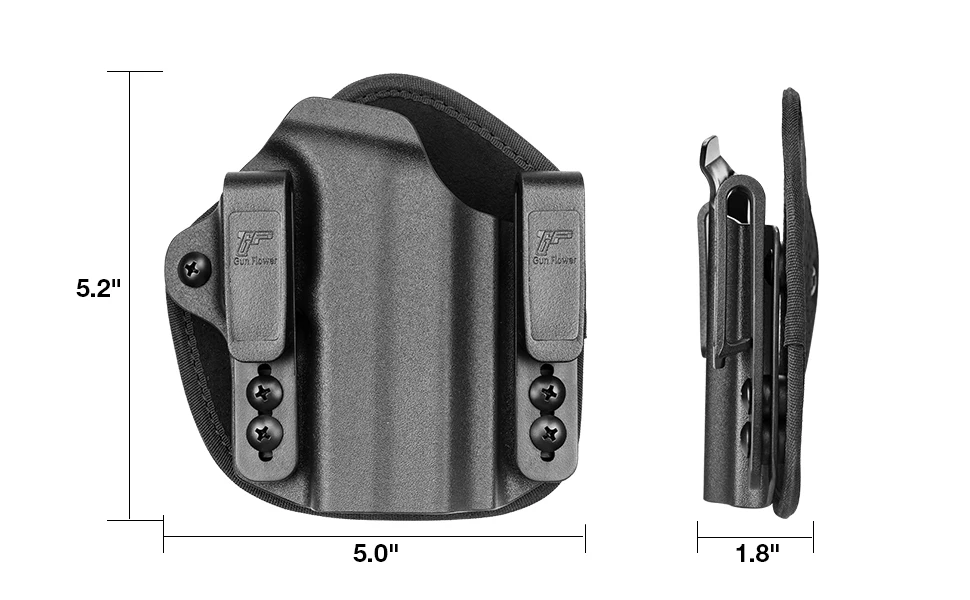 GF Universal Hybrid Kydex&Nylon Holster for G19 G17 M&P Shield and Similar Right and Left Hand Universal Holster