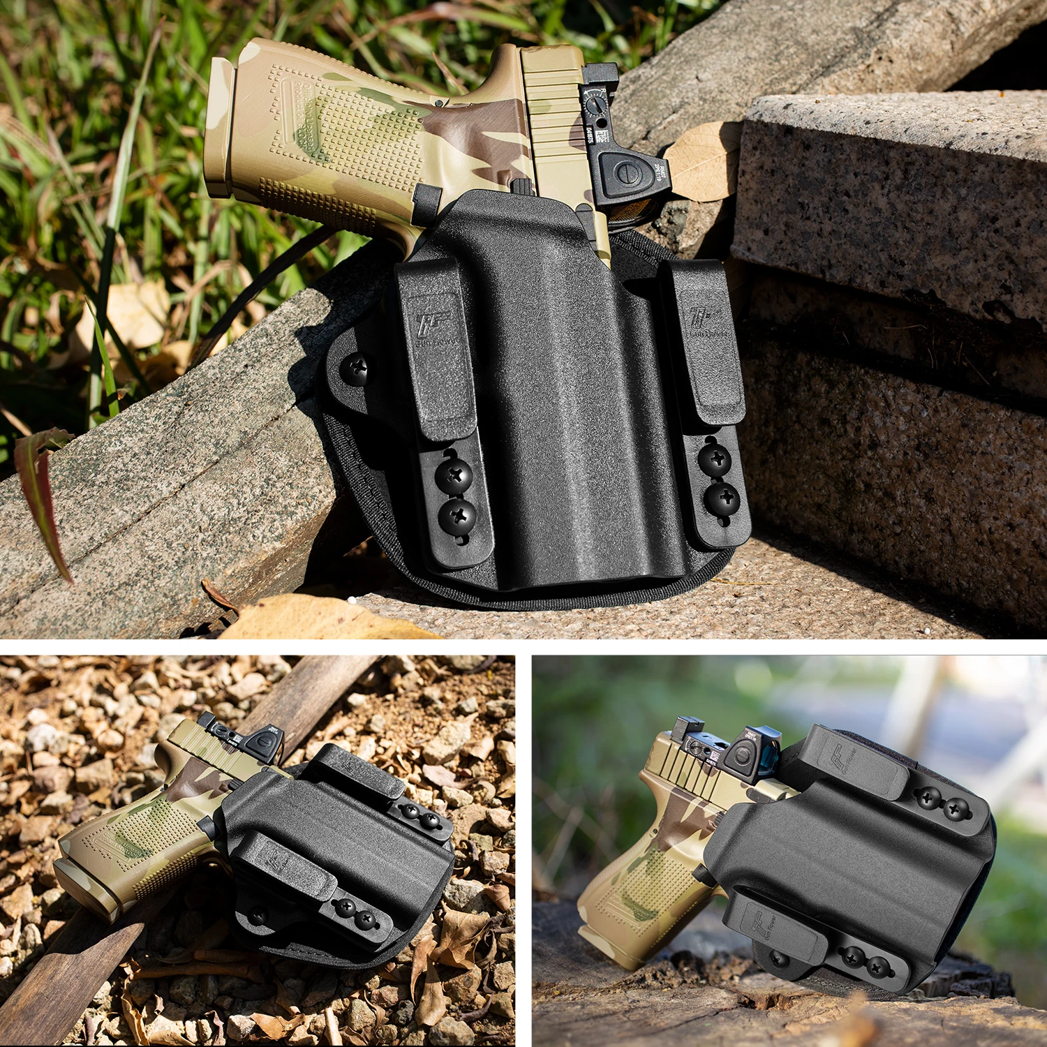 GF Universal Hybrid Kydex&Nylon Holster for G19 G17 M&P Shield and Similar Right and Left Hand Universal Holster
