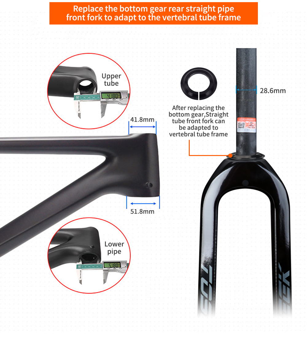 TOSEEK TFK-SL Carbon Fork 26ER/27.5ER/29ER Straight Tube Mtb Bicycle Front Fork Garfo Carbono 700c Mtb Fork 29