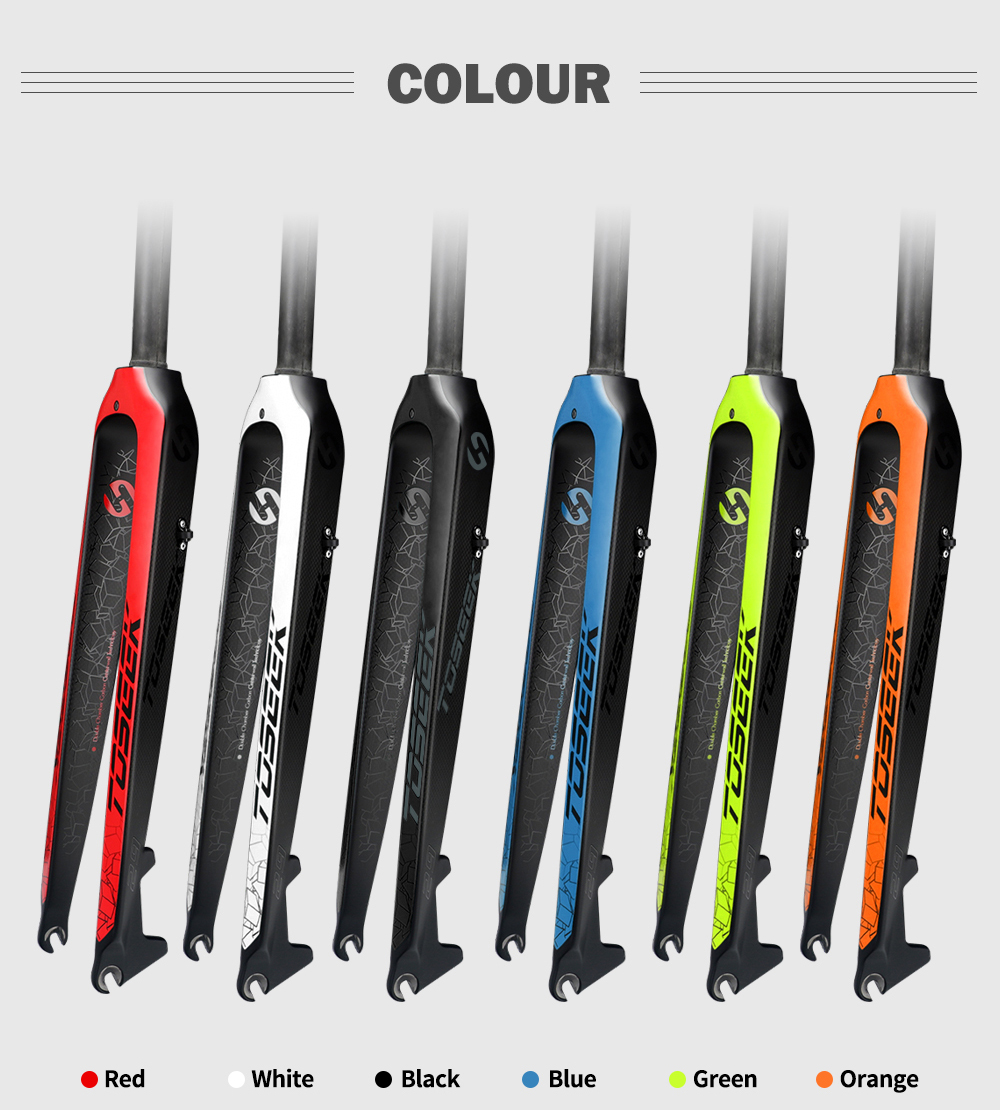 TOSEEK TFK-SL Carbon Fork 26ER/27.5ER/29ER Straight Tube Mtb Bicycle Front Fork Garfo Carbono 700c Mtb Fork 29