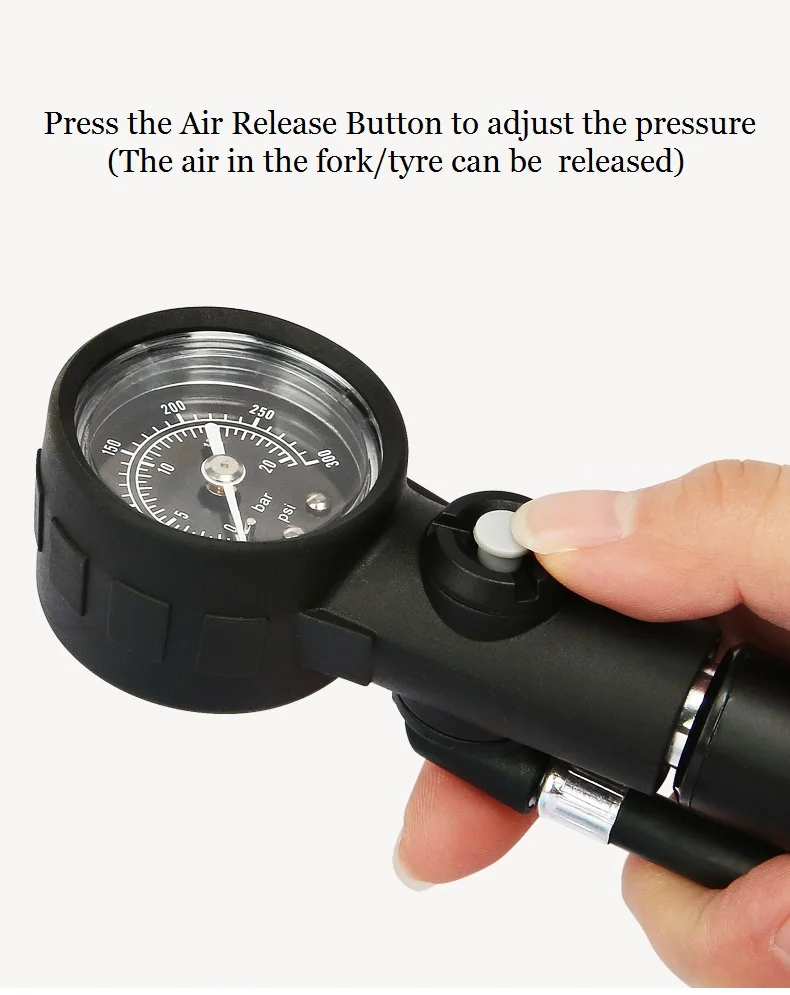 Giyo 300psi MTB Suspension Air Pump Bicycle Shock Fork Pump Bike Motor Schrader Presta Tyre Inflator Mini Gauge Tire Pumping