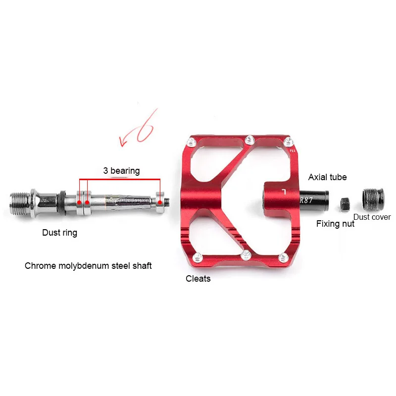 Bicycle Pedal Aluminum Alloy 3 Bearing Ultralight for Mountain Road Bike Cycling Accessories