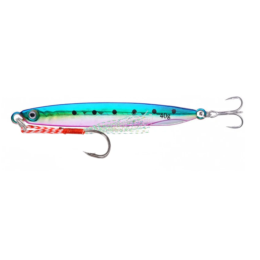 24pcs Metal Jig 40g30g20g Shore Casting Jigging Lure Shore Casting Spoon Saltwater Jack Fishing lures Set Bit Artificial Bait