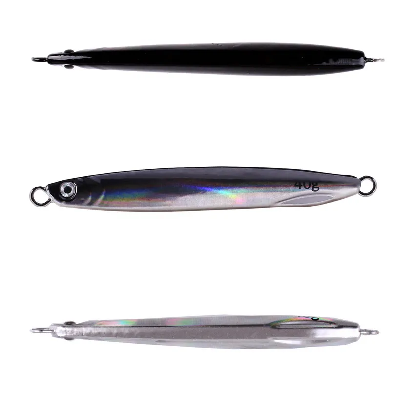24pcs Metal Jig 40g30g20g Shore Casting Jigging Lure Shore Casting Spoon Saltwater Jack Fishing lures Set Bit Artificial Bait
