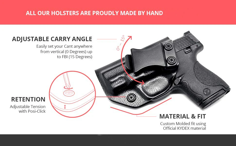 Concealment Internal Kydex Holster Glock 19 23 25 45 with Olight PL Mini 2 Light Right Hand Concealed Carry IWB Case Belt Clip