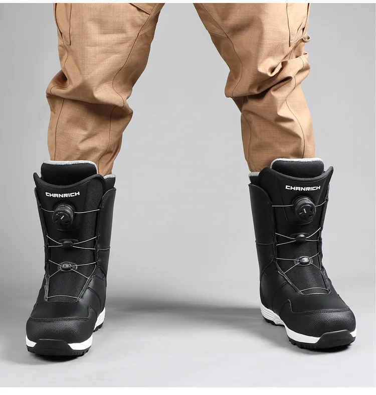Adult Snowboarding Shoes Snow Boots Man Wire Buckle Models Fast Wear Ski Shoes Men Women Ski Equipment Warm Anti Ski Boots